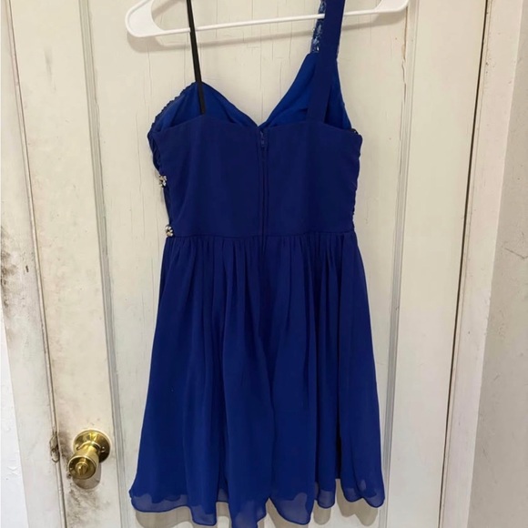 City Triangles Royal Blue One-Shoulder Dress - Picture 2 of 3